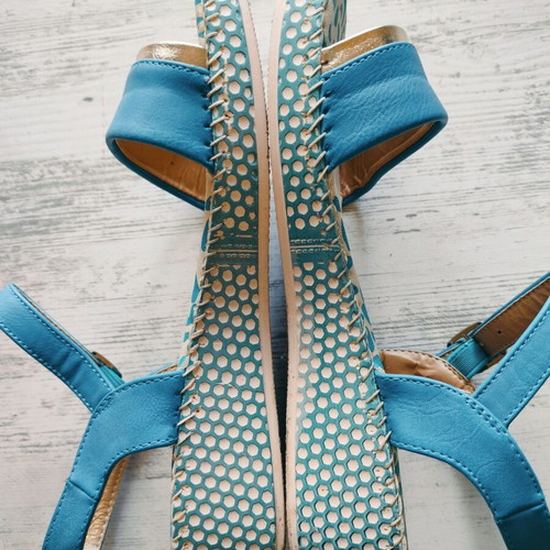 Blue summer sandals new, size 37