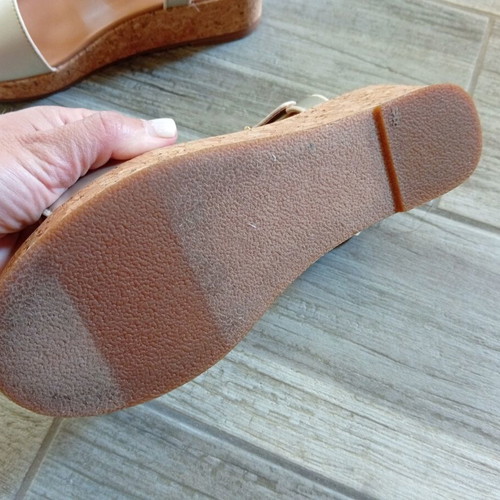 Ugg Australia leather gold platform sandals with Yfos cork bag gift