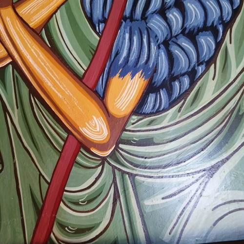 Icon of Saint John the Baptist like new, traditional egg tempera 45x33.5 cm