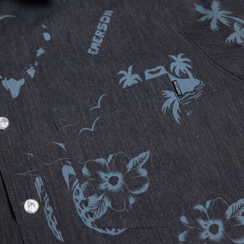 Emerson Grey Floral Short-Sleeve Shirt like new, size S