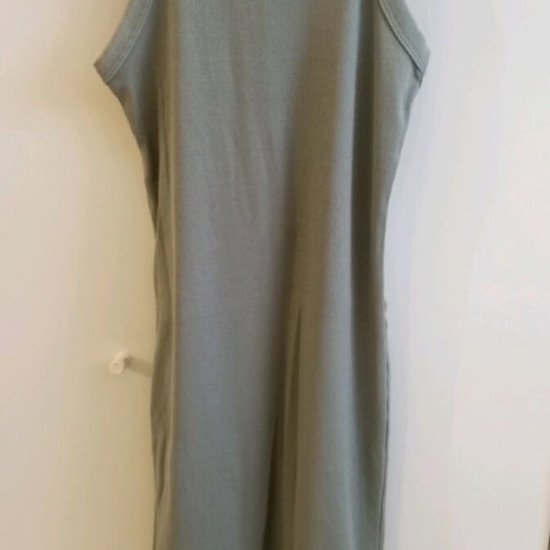 Rib dress H&M like new, light khaki above the knee