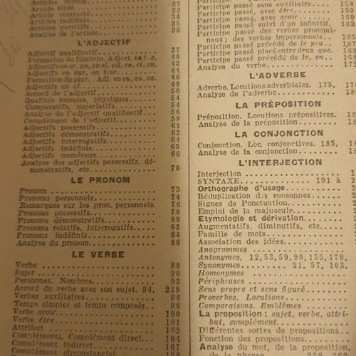 Grammaire French book used 1911