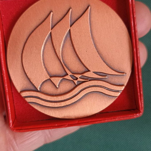 Collectible Sailing Medal Half Ton Cup Greece '82 large size, like new