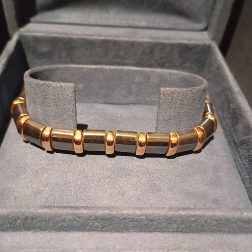 Jacob and Co Hematite Bracelet Rose Gold