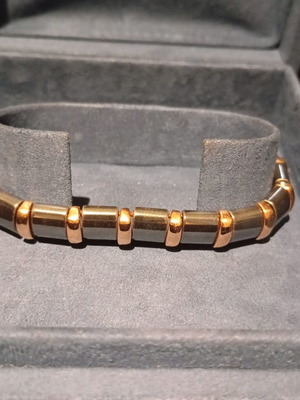 Jacob and Co Hematite Bracelet Rose Gold