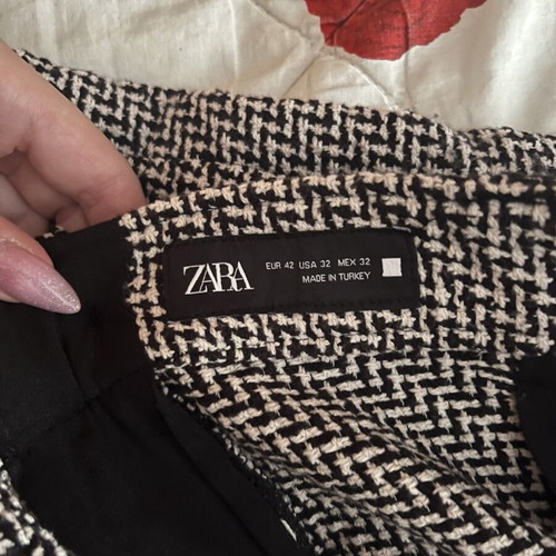 Zara men's shorts, black and white, size L