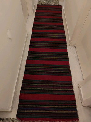 Handmade long woolen loom runner like new condition