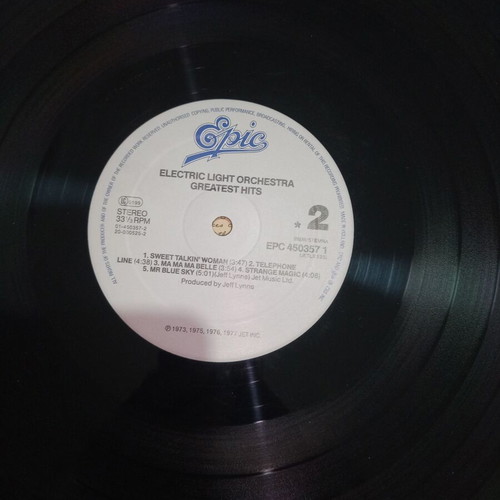 ELO Greatest Hits vinyl record used, rock genre