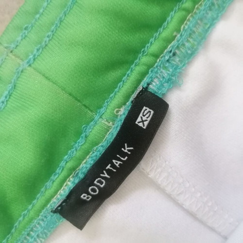 BodyTalk women's sports shorts XS-S, turquoise green animal print