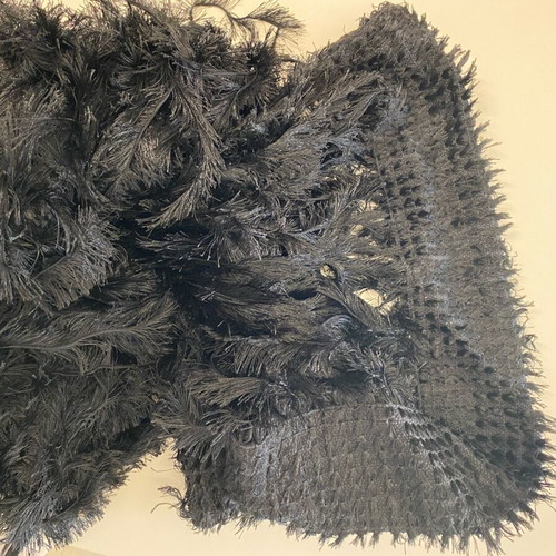 Velvet fringe curtains new, set of 5 pieces 240x90