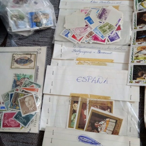 Stamps like new, collectible with two albums in storage box