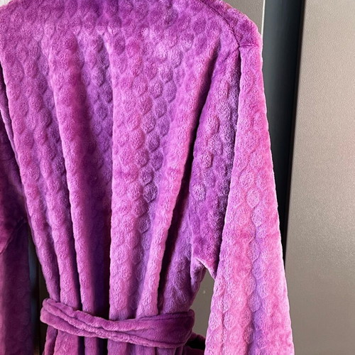 Fleece robe bathrobe new pink fuchsia