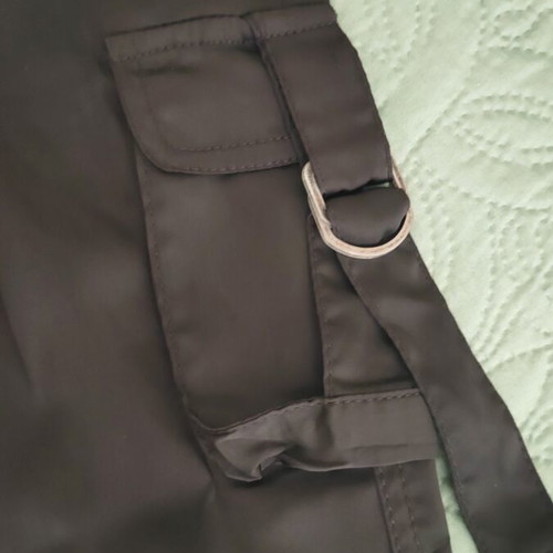 Bershka Black Satin Pants size 34 like new with chain