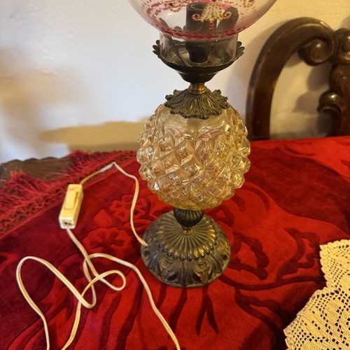 Large vintage table lamp used