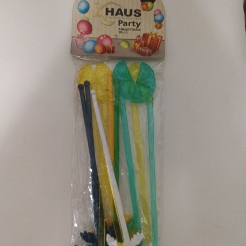 Drink stirrers new, pack of 10 assorted colors