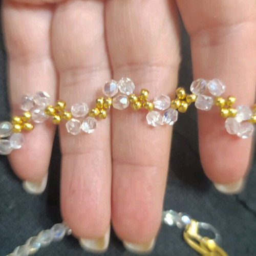 Bracelets set of 3 like new, handmade and gold-colored steel
