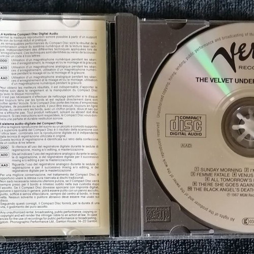 The Velvet Underground & Nico Andy Warhol CD album like new, rock