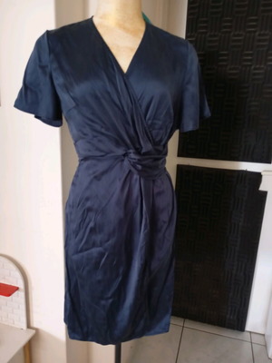 Lilysilk silk dress like new, size XS/S, blue