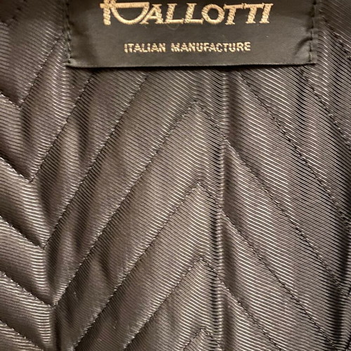 Gallotti leather men's half coat used, black, size XL
