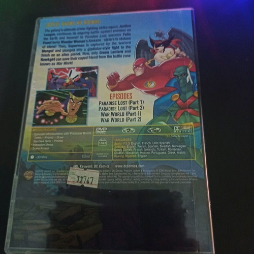 Justice League Paradise Lost DVD in good condition, action, animated, subtitles