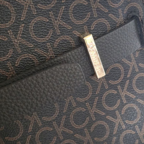 Calvin Klein leather handbag like new, black and brown