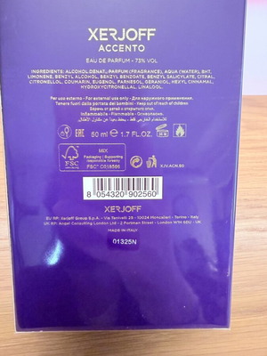 Xerjoff Accento Eau de Parfum 50ml new, sealed