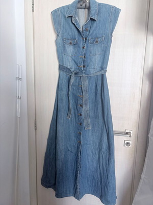 Attrattivo long denim dress, size M, blue