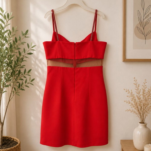 Access mini dress, size L 40, orange