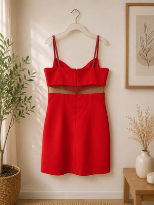 Access mini dress, size L 40, orange