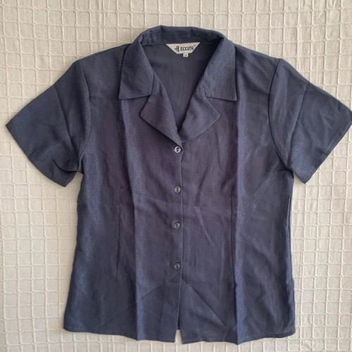 Shirt M used, blue and gray with shoulder pads