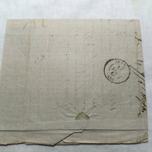 Letter 1867 with 3 Hermes Large Heads used to Athens with Latin postmarks