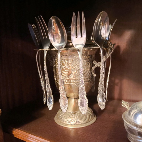 Vintage dessert spoon set used