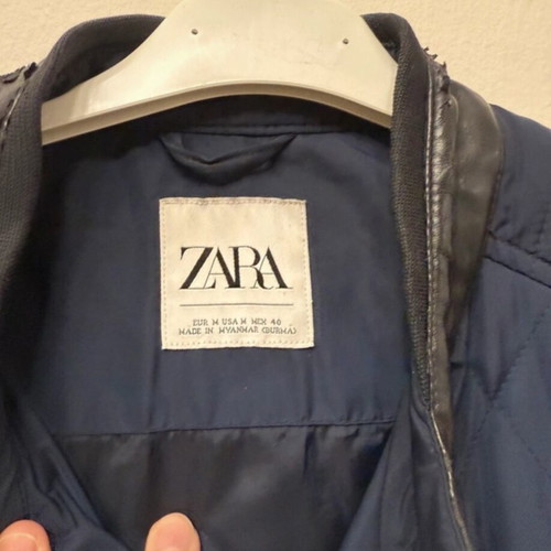 Zara men's sleeveless jacket used, size M, blue with wear