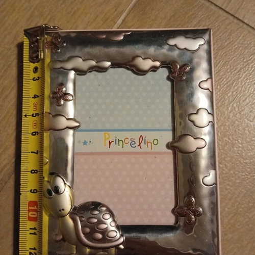 Children's frame silver 925 new with embossed details