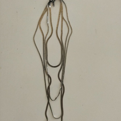 Layered necklace silver tone, like new, 40 cm