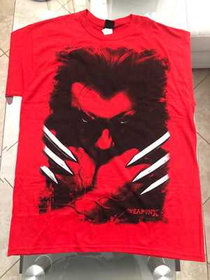Wolverine Red Rage full print T-shirt L new, red