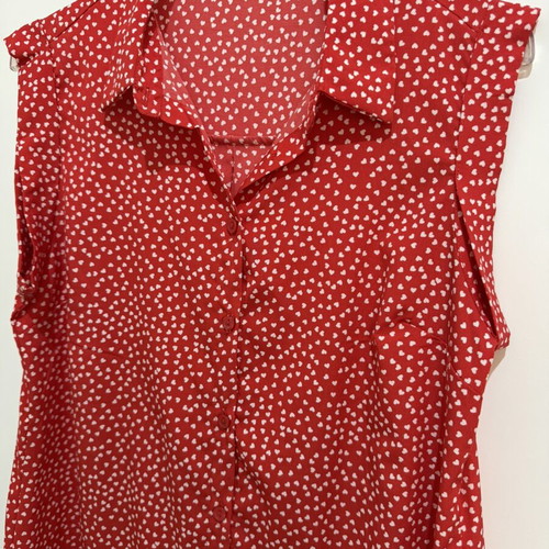 Dress M size, like new, white and red