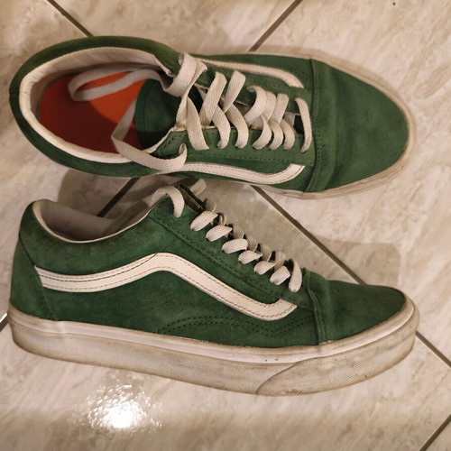 Vans sneakers used, size 40.5, white and green