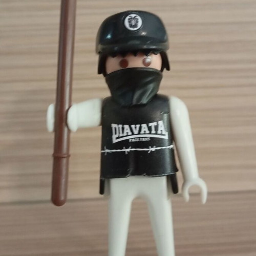 Playmobil PAOK Fan Figure with Team Flag like new