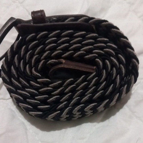 Unisex knitted elastic belt used, black and gray, size 110