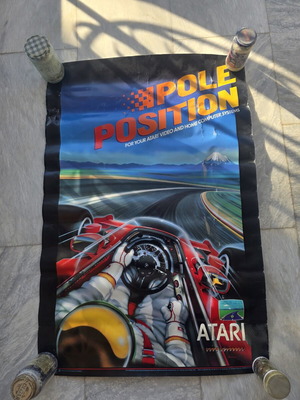 Atari Pole Position poster 1983 used, 60 x 90 cm