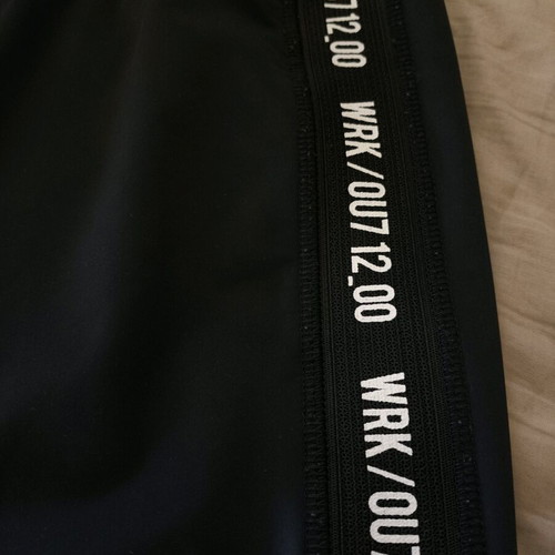 Sports leggings new, black, with transparent hem, size S