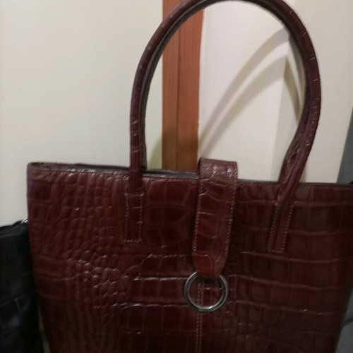 Pack of two used bags black and brown with zipper