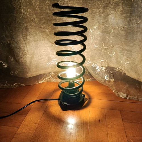 Handmade table lamp made of steel made to order