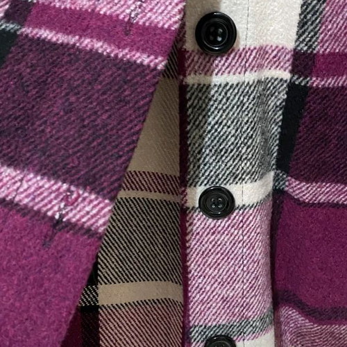 Checked Jacket like new, purple and white, one size