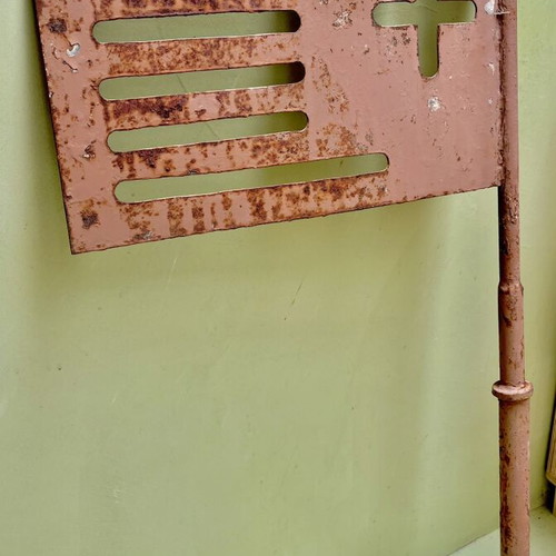 Metal Greek flag wind vane 1960, heavy construction