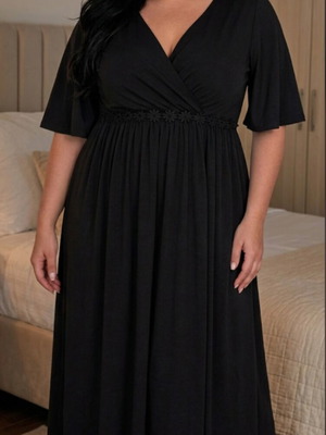 Maxi dress plus size black like new