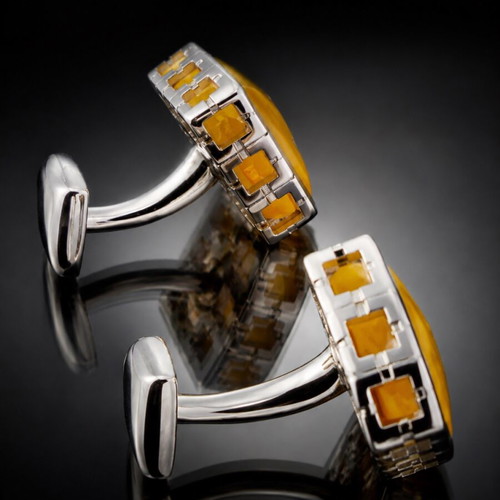 Baltic Amber Handmade 925 Sterling Silver Cufflinks