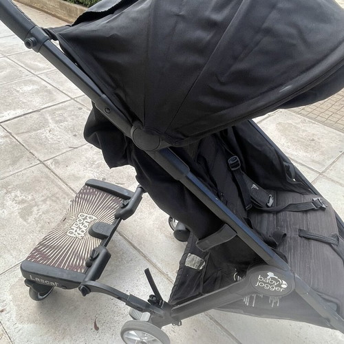 Baby Jogger stroller used with Baggy Board step