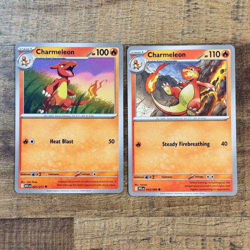 Charmeleon Pokemon cards set Ascended Heroes 021/217 & Phantasmal Flames 012/094